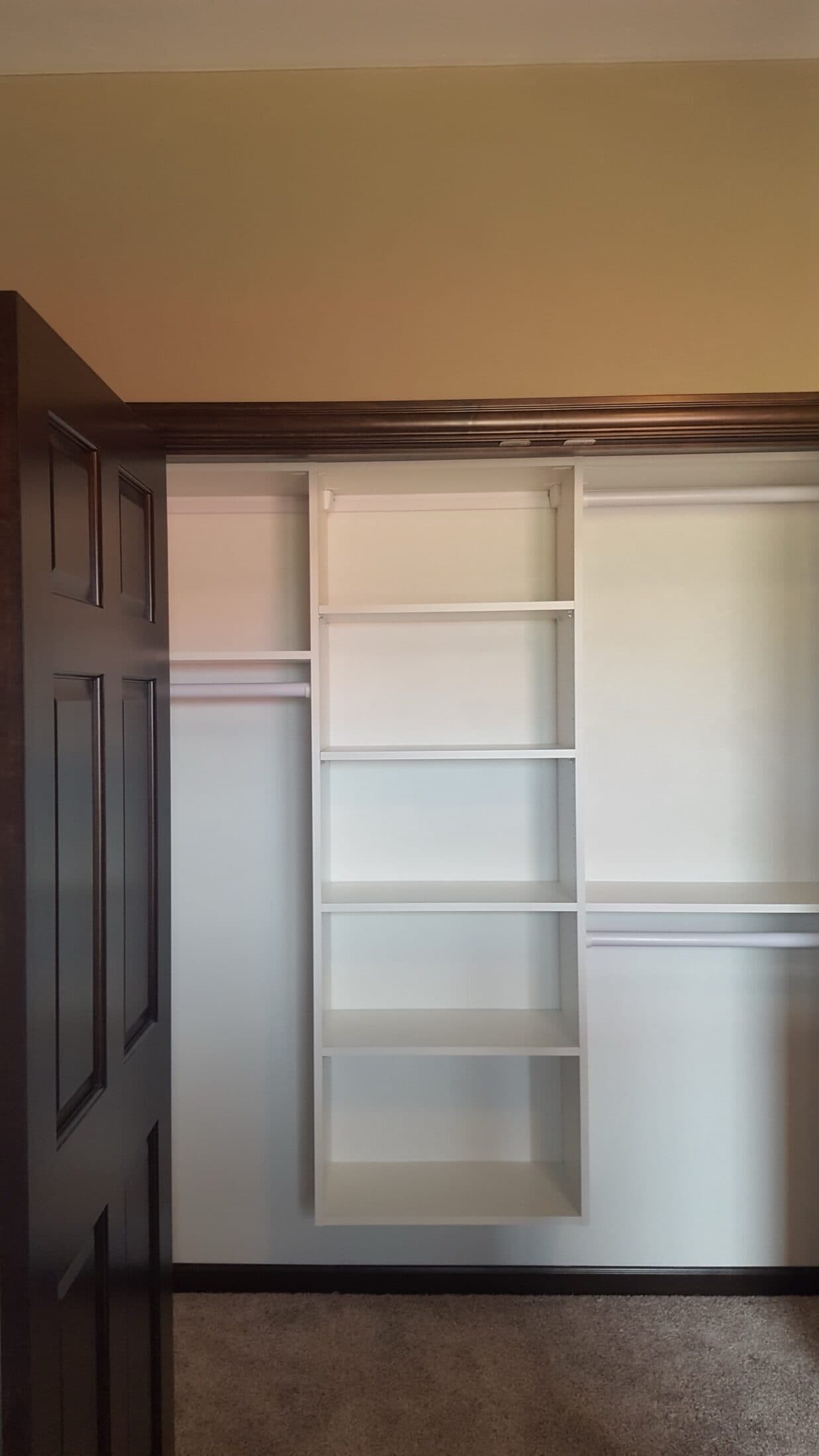 Reach-In Closet Portfolio: Crown-Trimmed White Reach-In