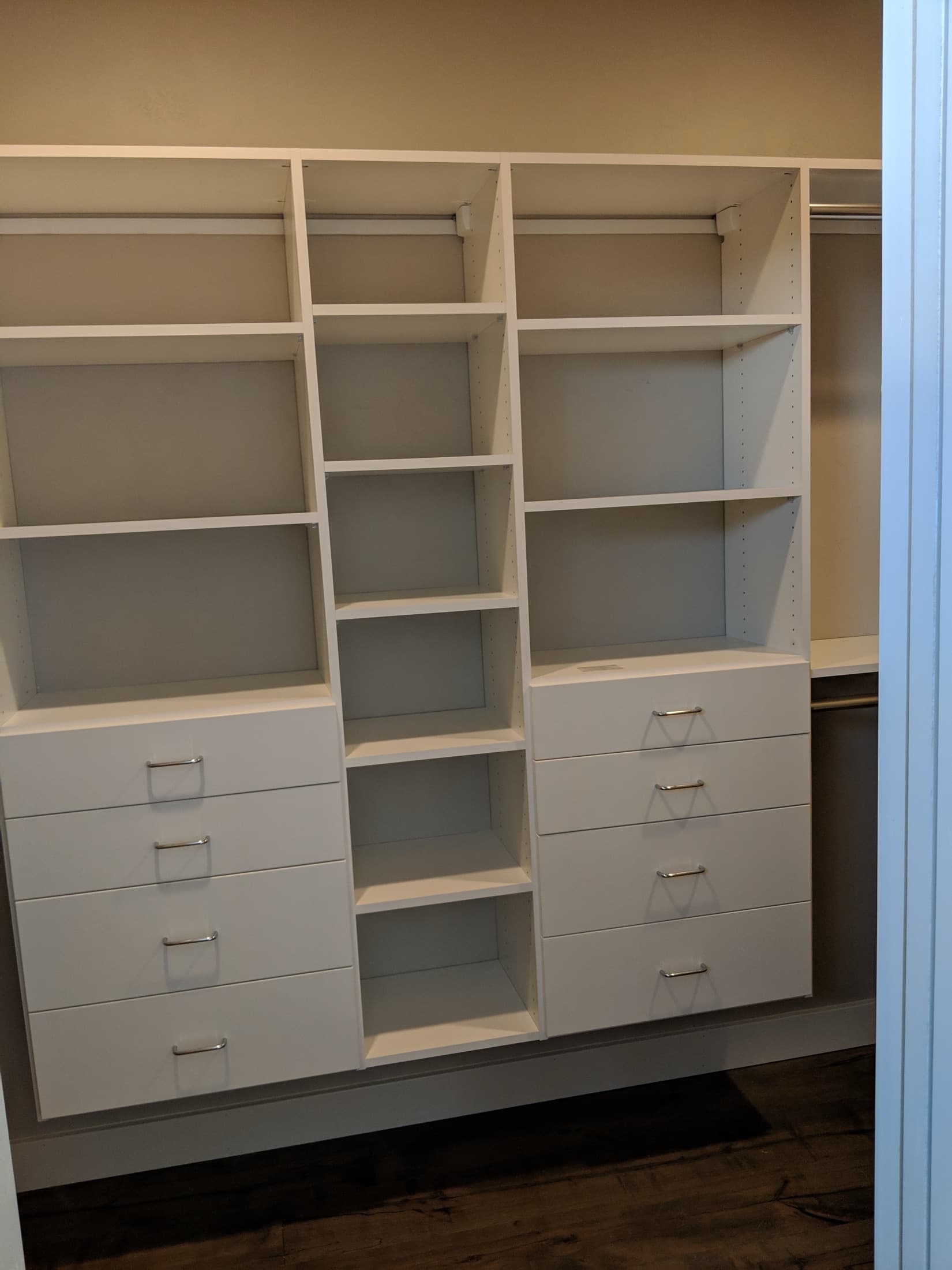 Walk-In Closet Portfolio: Clean-Lined Closet with Dual Hanging