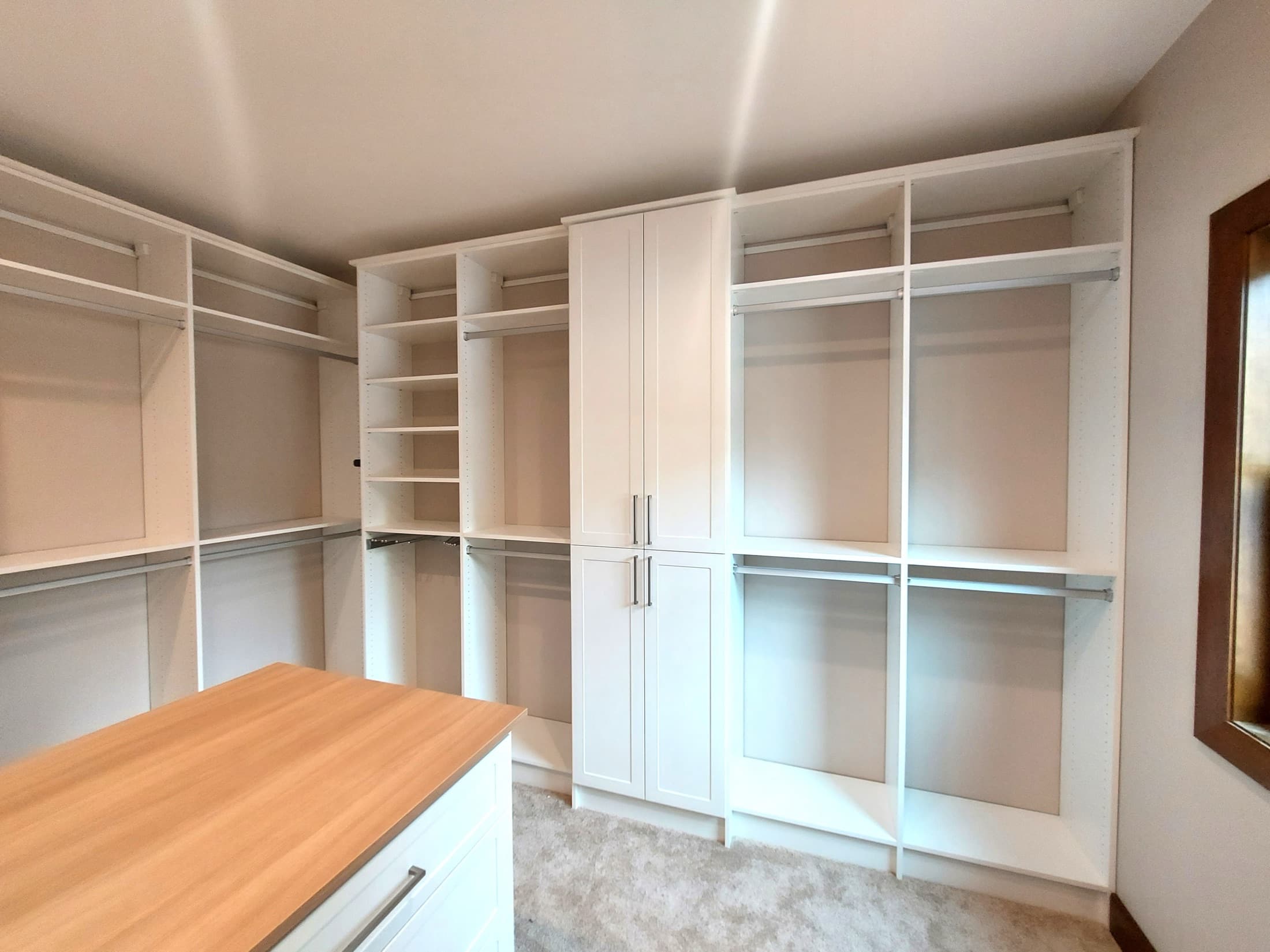 Walk-In Closet Portfolio: Compact White Walk-In with Shelving