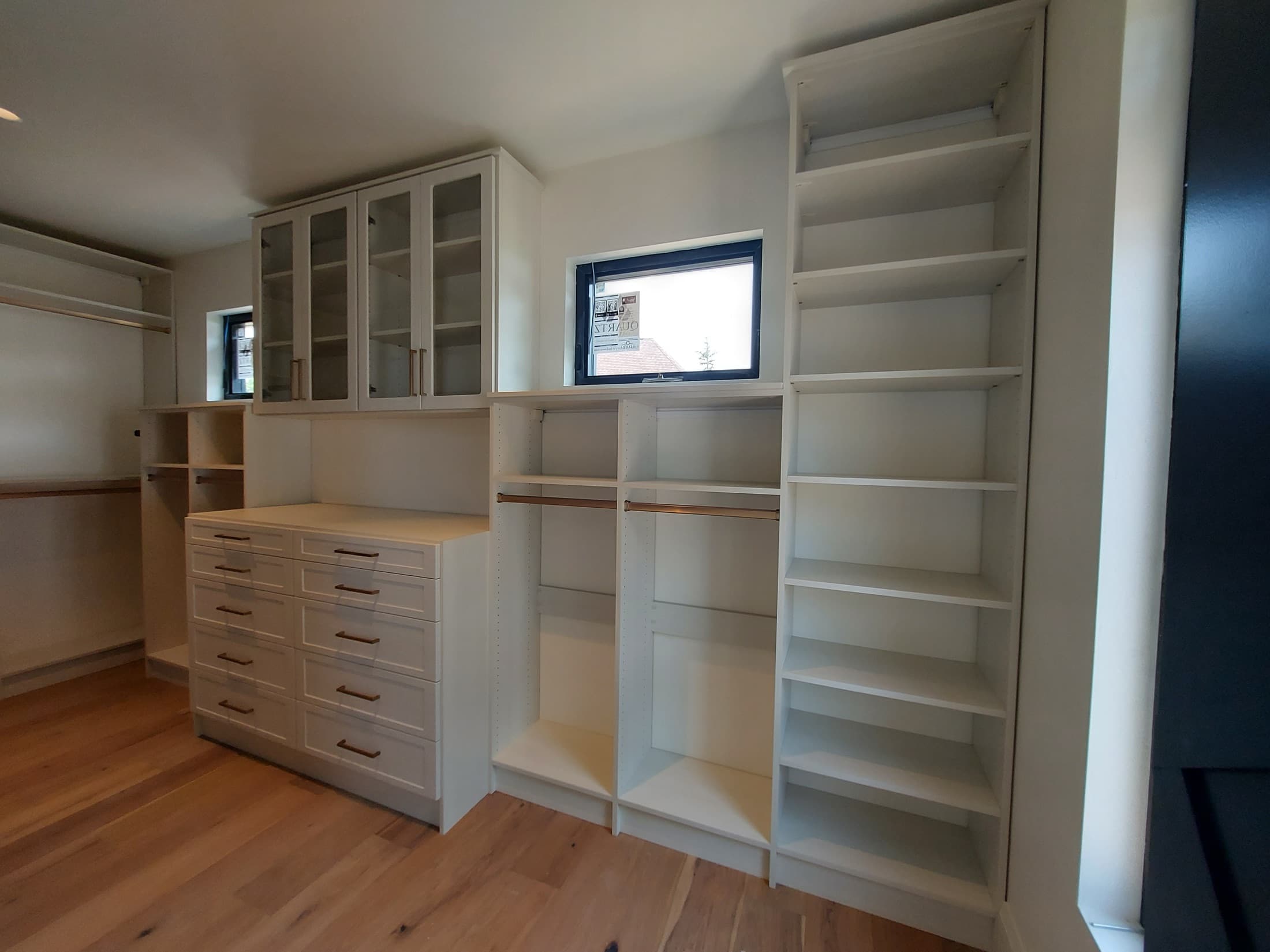 Walk-In Closet Portfolio: Glass-Front Dressing Suite