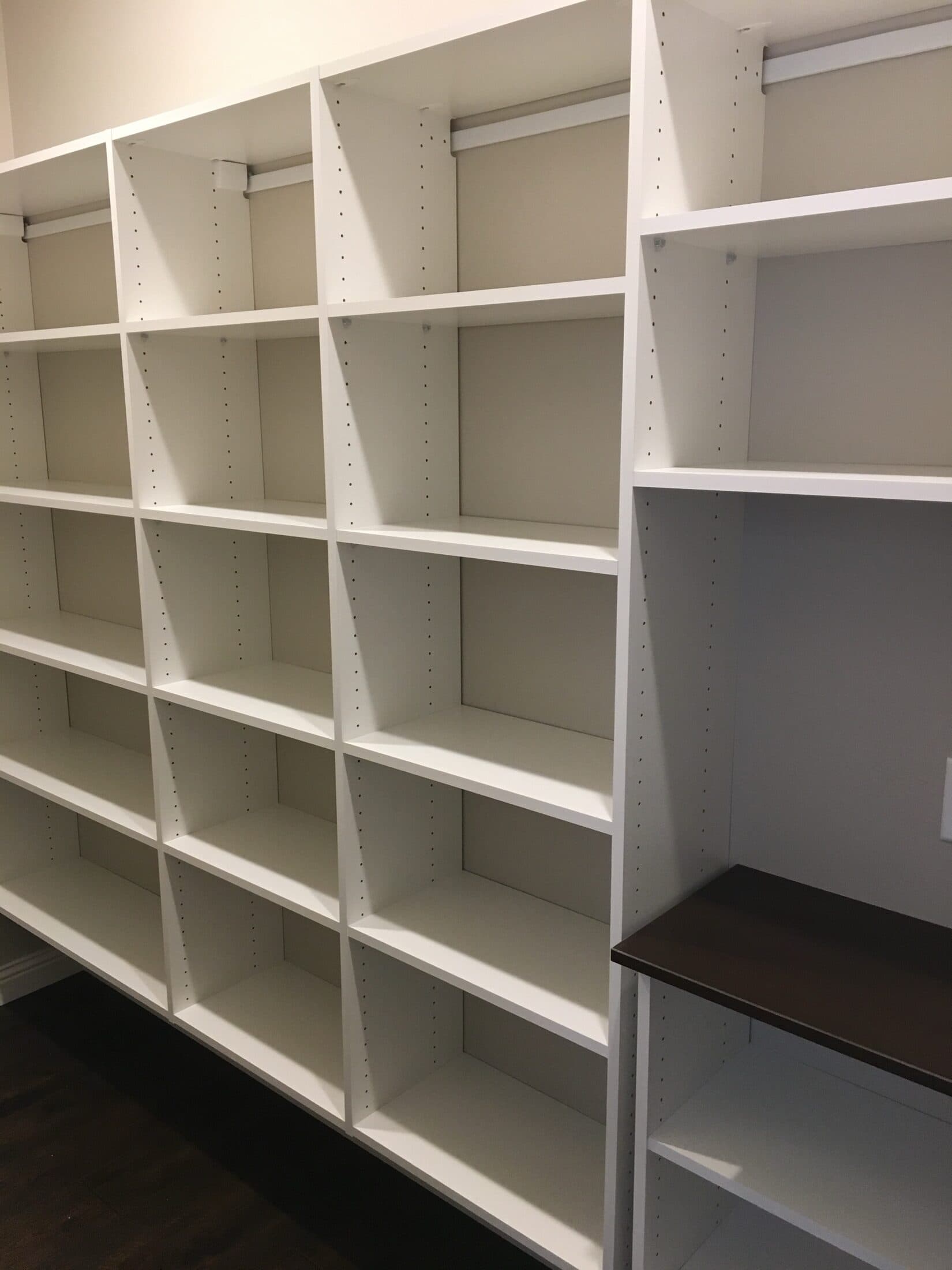 Walk-In Closet Portfolio: White Closet with Open Display Cubbies