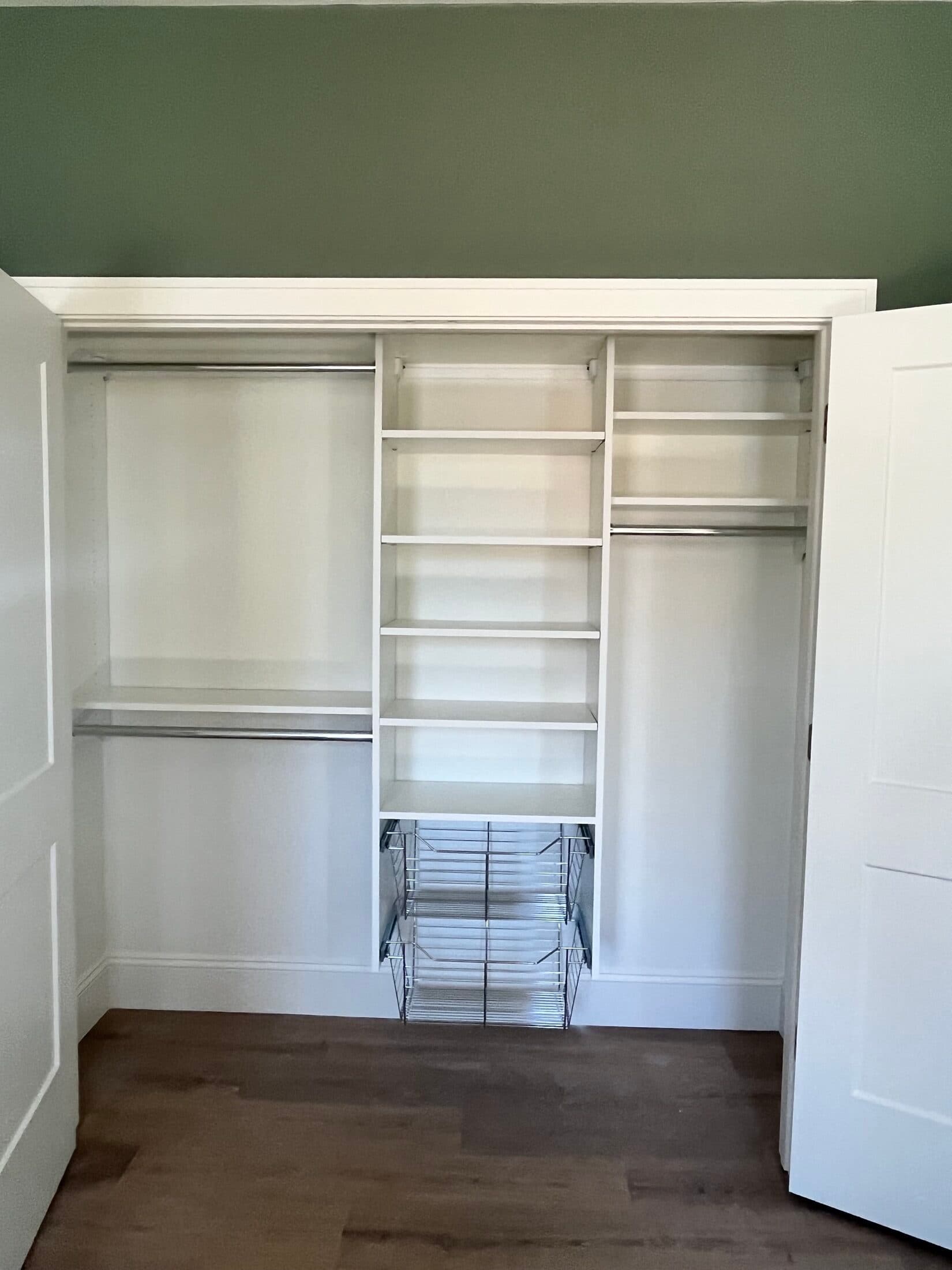 Walk-In Closet Portfolio: Wide Walk-In with Layered Hanging