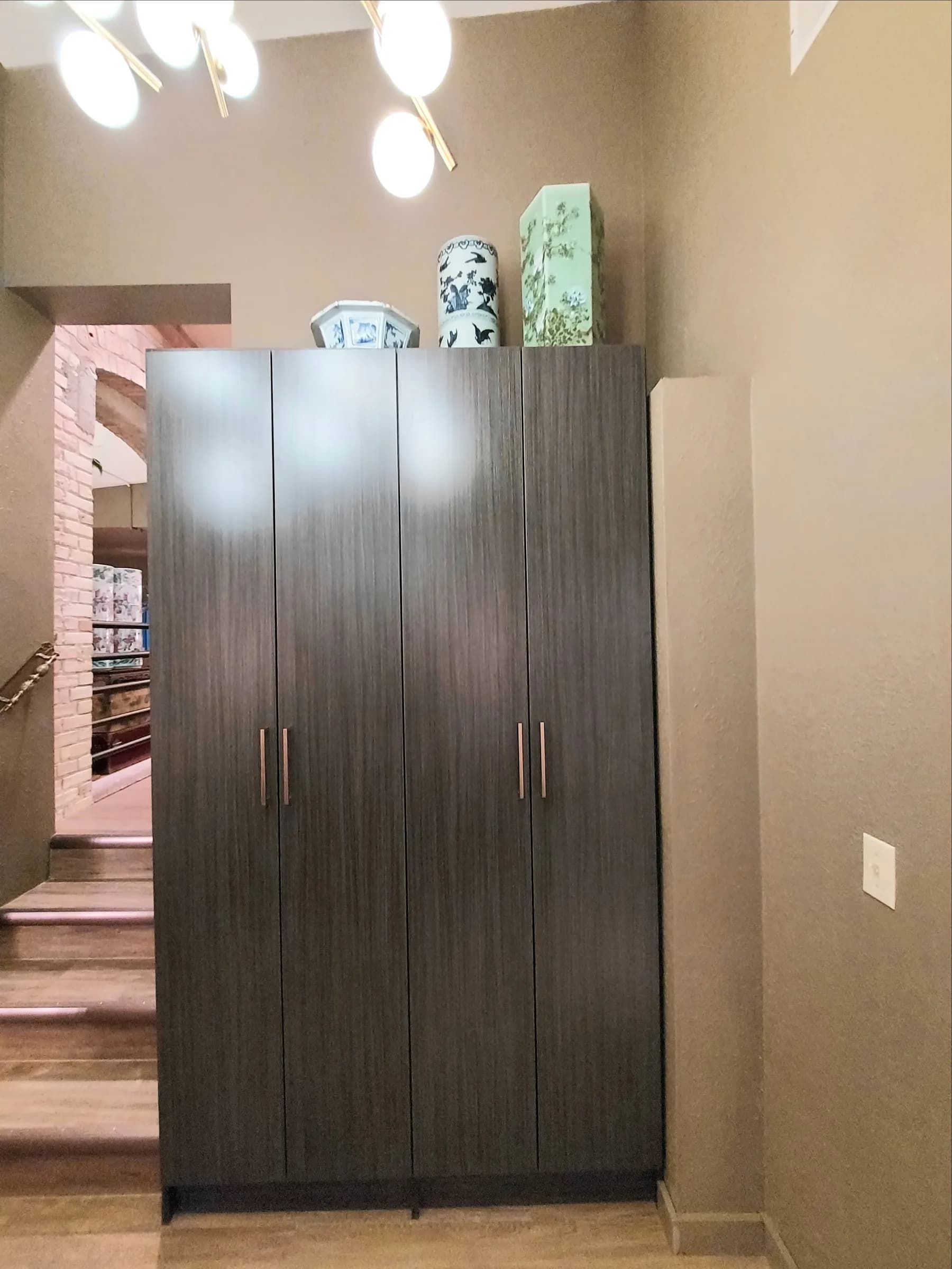 Licorice Groovz Four-Door Wardrobe Cabinet