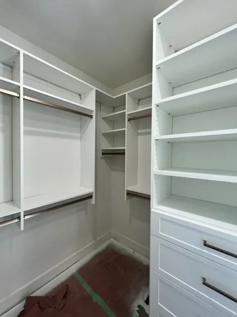 Compact Closet with Accessory Shelves