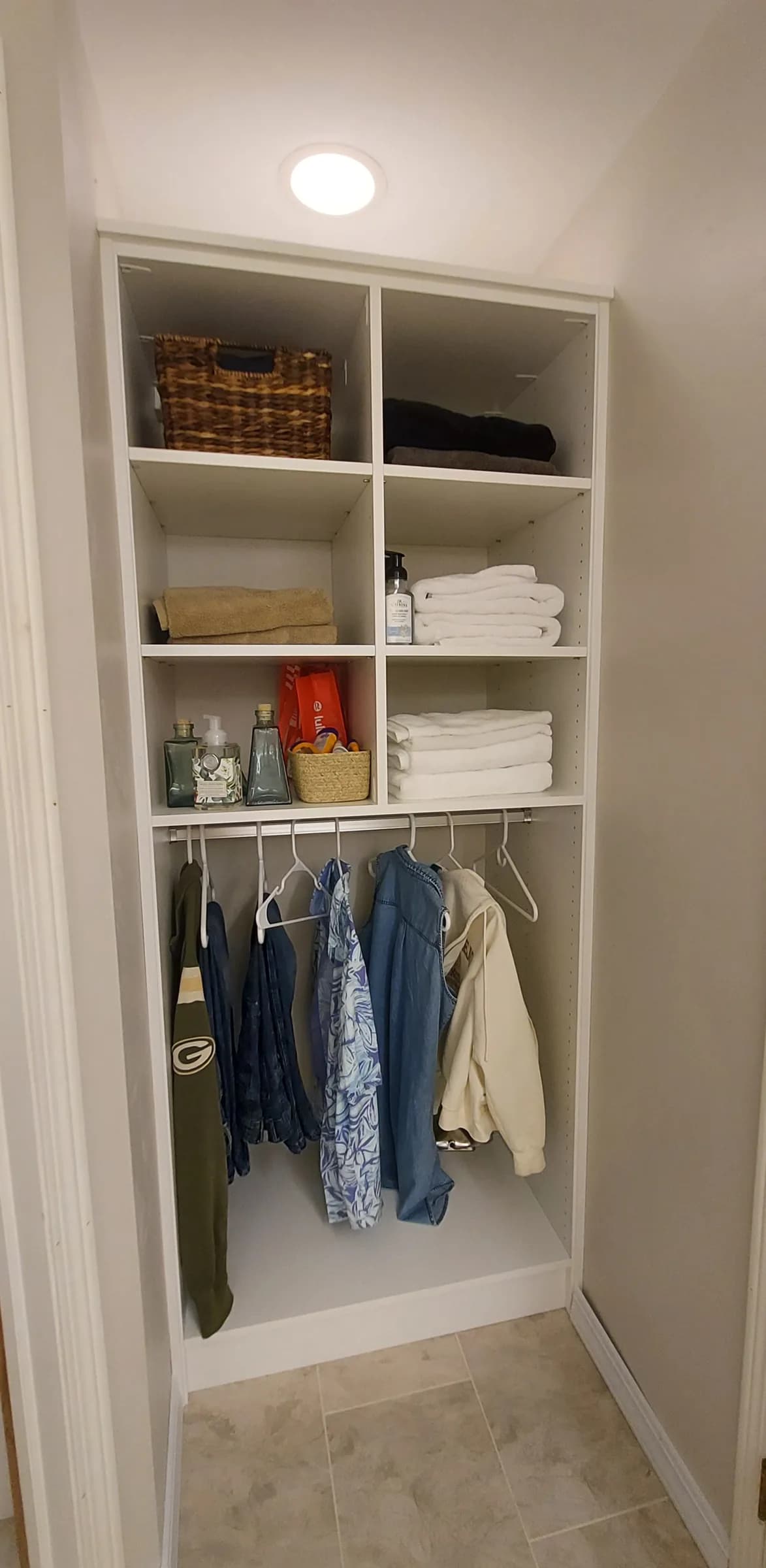 Tailored Closet with Full-Height Storage