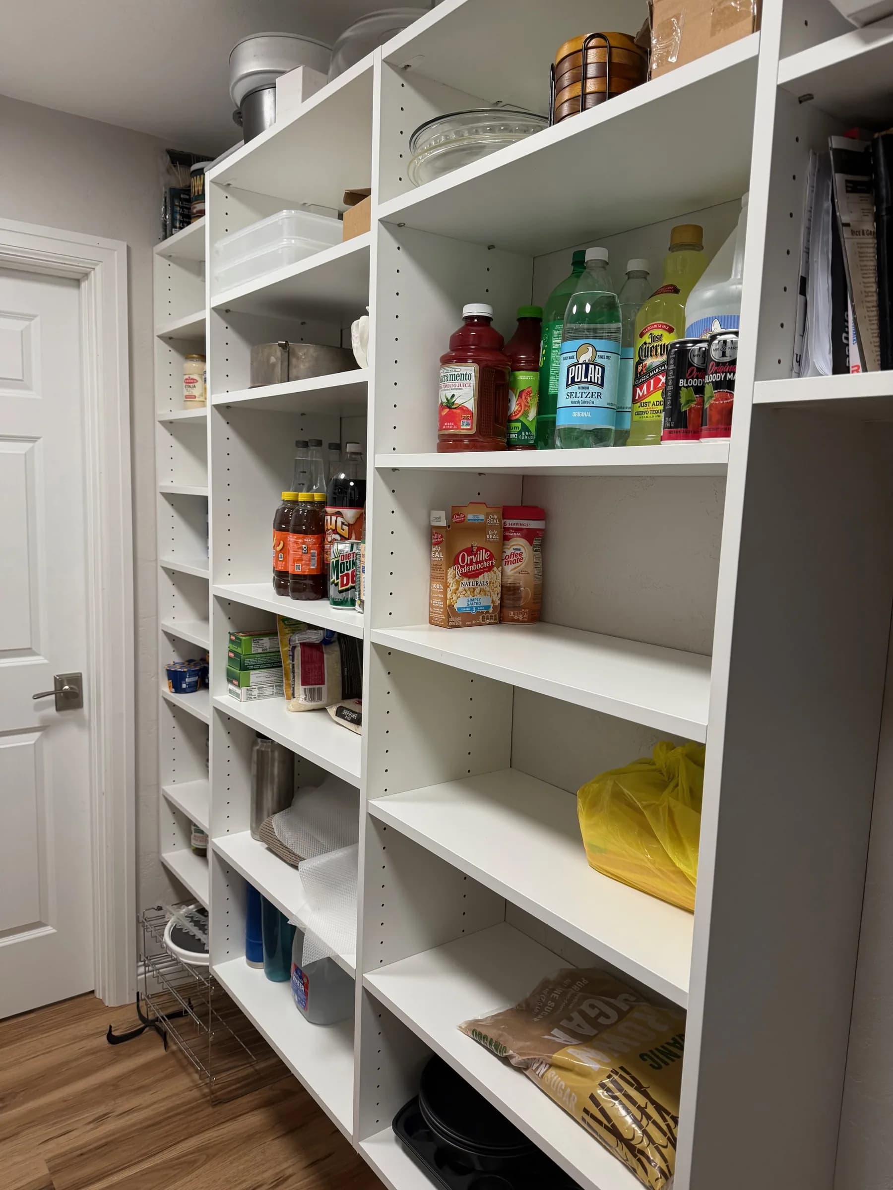 White Pantry with Dedicated Shelving