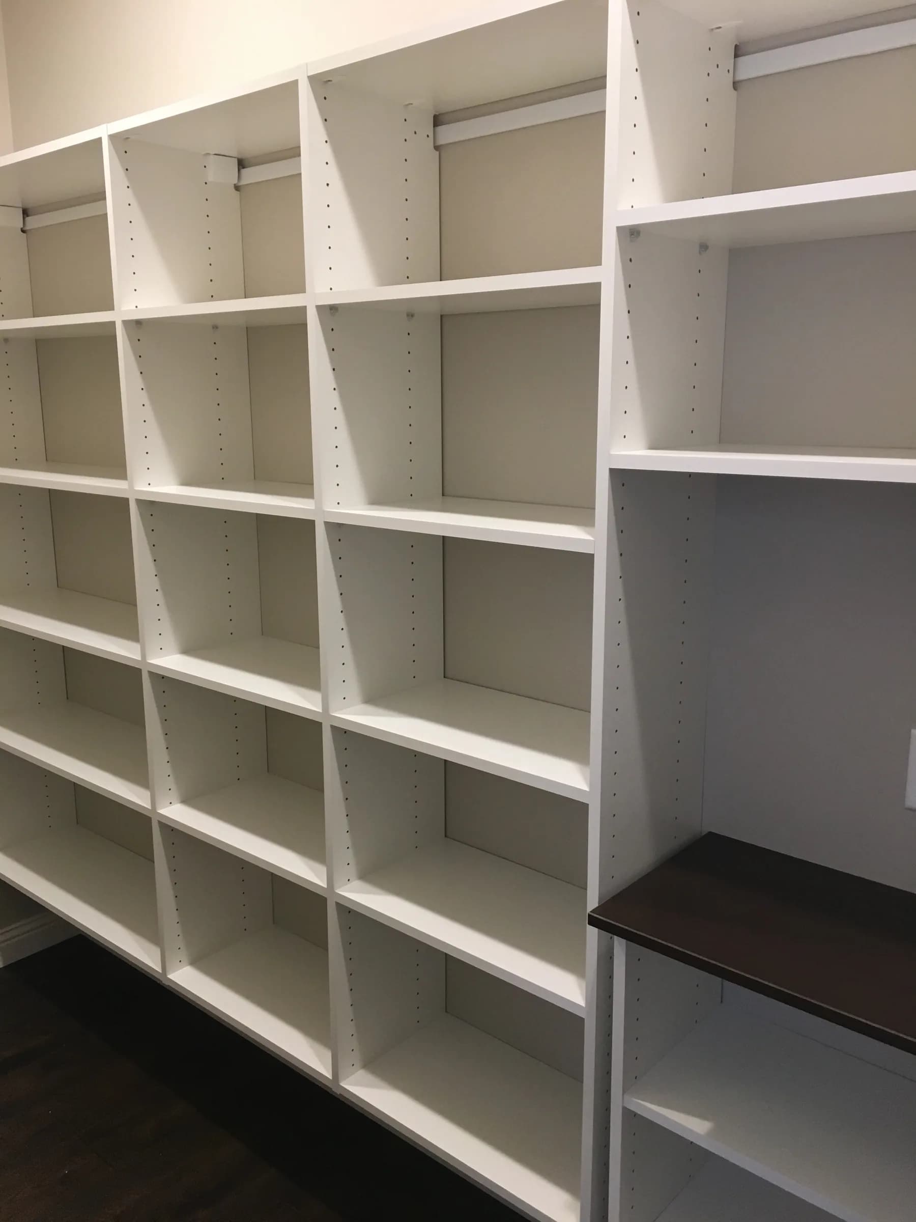 White Closet with Open Display Cubbies